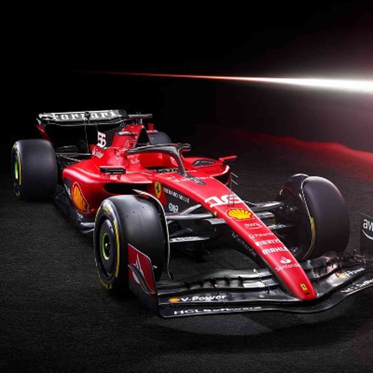 Carro de corrida vermelho, carro de Fórmula 1 Scuderia Ferrari