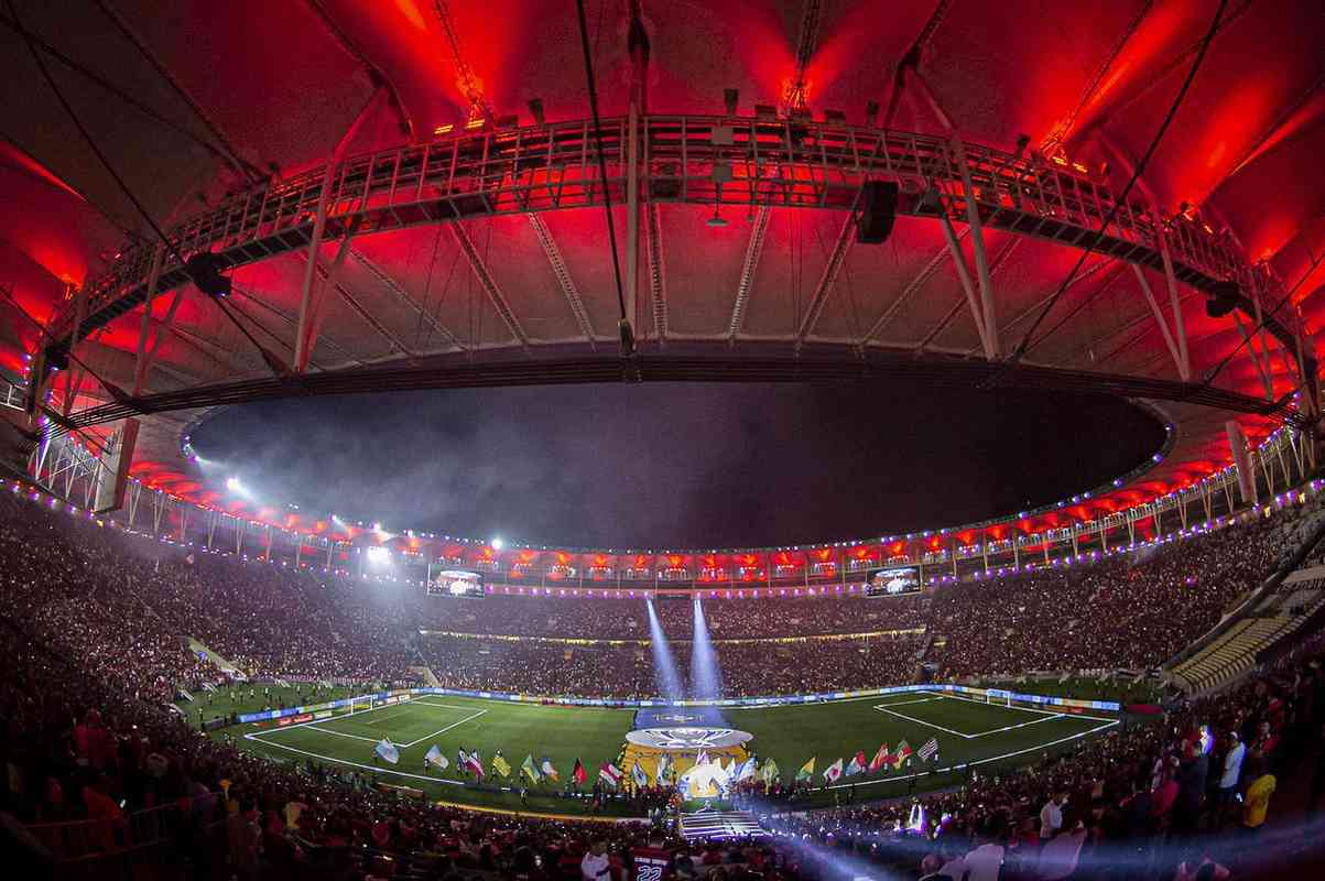 Mosaico da torcida do Flamengo na final da Copa do Brasil