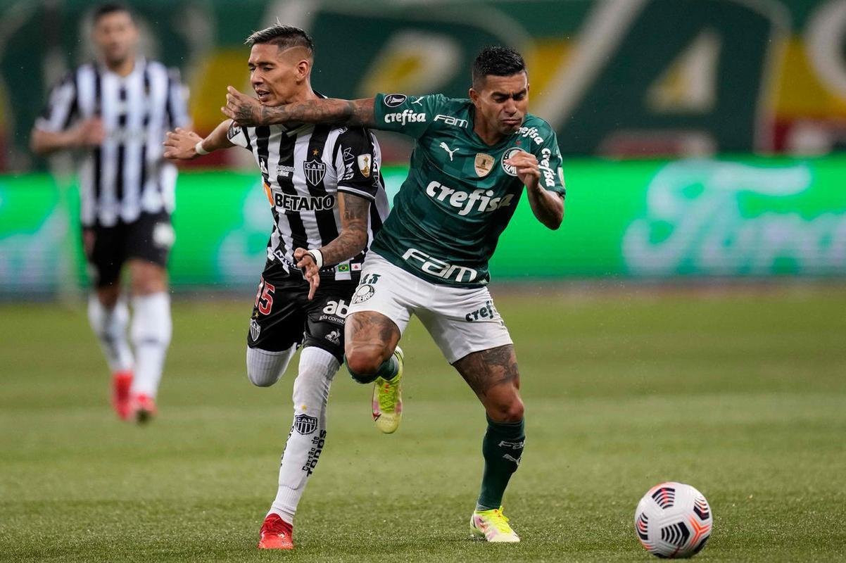 Fotos do jogo de ida da semifinal da Copa Libertadores de 2021, entre Palmeiras e Atltico, no Allianz Parque, em So Paulo