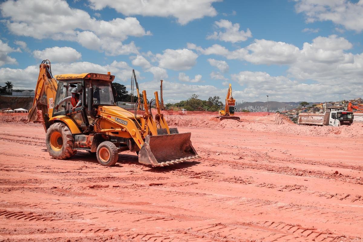 Atlético divulgou novas fotos das obras da Arena MRV