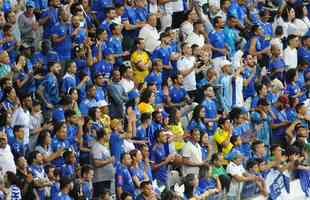 Torcida do Cruzeiro deu show mais uma vez e lotou o Mineirão na partida contra o CRB pela 11ª rodada da Série B