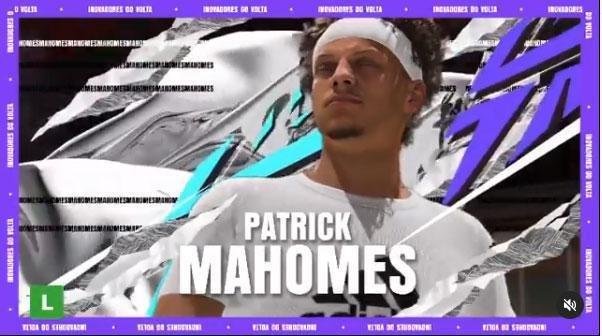 Patrcik Mahomes, jogador de futebol americano