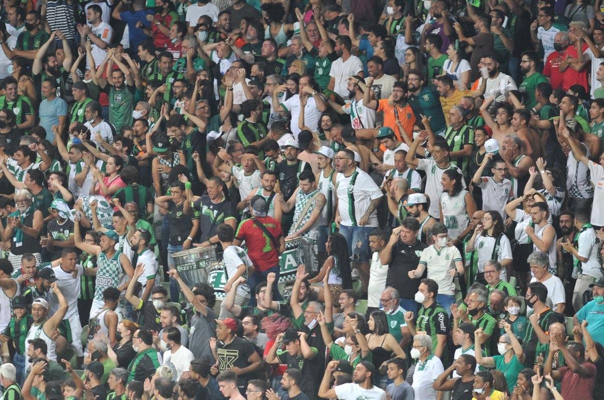 Torcida do Amrica na partida contra o Barcelona de Guayaquil pela Copa Libertadores, no Independncia