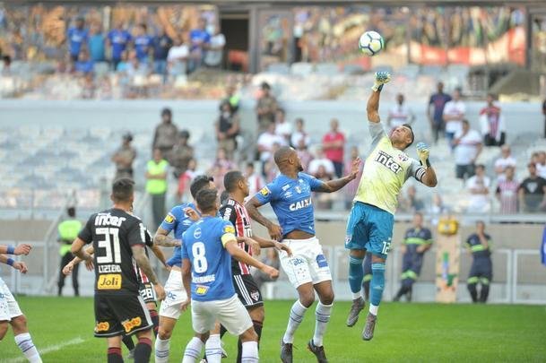 Fotos do jogo entre Cruzeiro e So Paulo