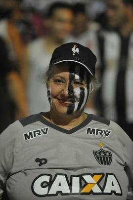 Torcida do Atltico no pr-jogo do duelo com o Defensor, no Independncia, pela Copa Libertadores