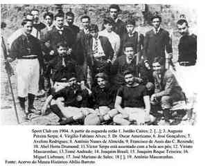 O Sport Club, de Victor Serpa (com a bola), primeira equipe de Belo Horizonte