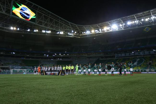 Fotos do jogo de ida da semifinal da Copa Libertadores de 2021, entre Palmeiras e Atltico, no Allianz Parque, em So Paulo