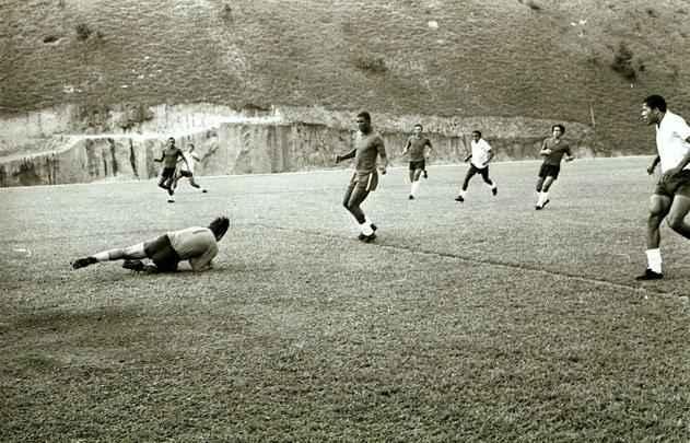 Treino do Atltico na Vila Olmpica, em Belo Horizonte, em 1971, ano do ttulo brasileiro
