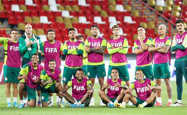 Jogadores do Palmeiras treinaram no palco da final: confiana em busca do sonho do Mundial