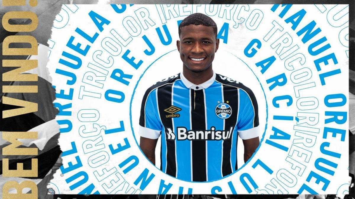 O Grmio anunciou a contratao do lateral-direito Orejuela, que estava no Cruzeiro