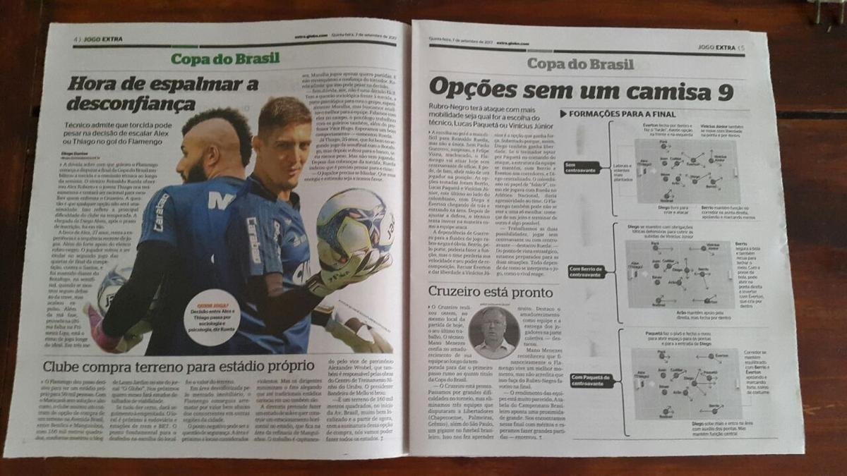 Flamengo e Cruzeiro disputam, nesta quinta-feira, primeiros no 90 minutos da deciso