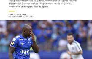 A crise financeira e o baixo rendimento da equipe celeste foi destaque no jornal ABC Color. Os paraguaios ainda comentaram sobre os incidentes no Mineiro. 