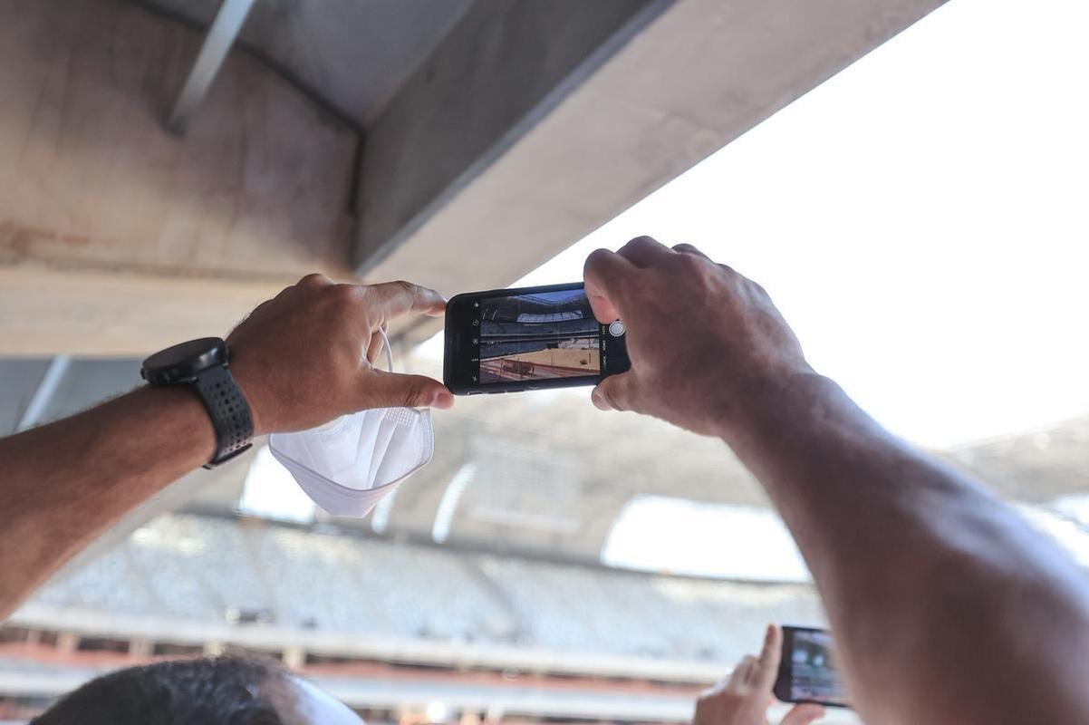 Na manh deste sbado (24/9), jogadores, comisso tcnica e diretoria do Atltico visitaram as obras da Arena MRV, futura casa do Galo.