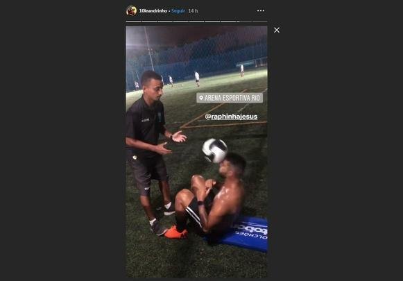 Leandrinho também deixou claro que folga também é momento de manter a parte física em dia
