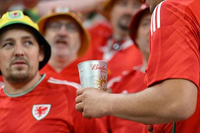 Fotos dos torcedores de Estados Unidos e Pas de Gales durante jogo pelo Grupo B da Copa do Mundo
