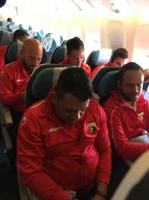 Fotos da delegao do Deportivo Lara na viagem at Belo Horizonte