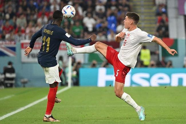 Fotos de Fran�a x Dinamarca, neste s�bado (26/11), no est�dio 974, em jogo v�lido pela segunda rodada do Grupo D da Copa do Mundo no Catar