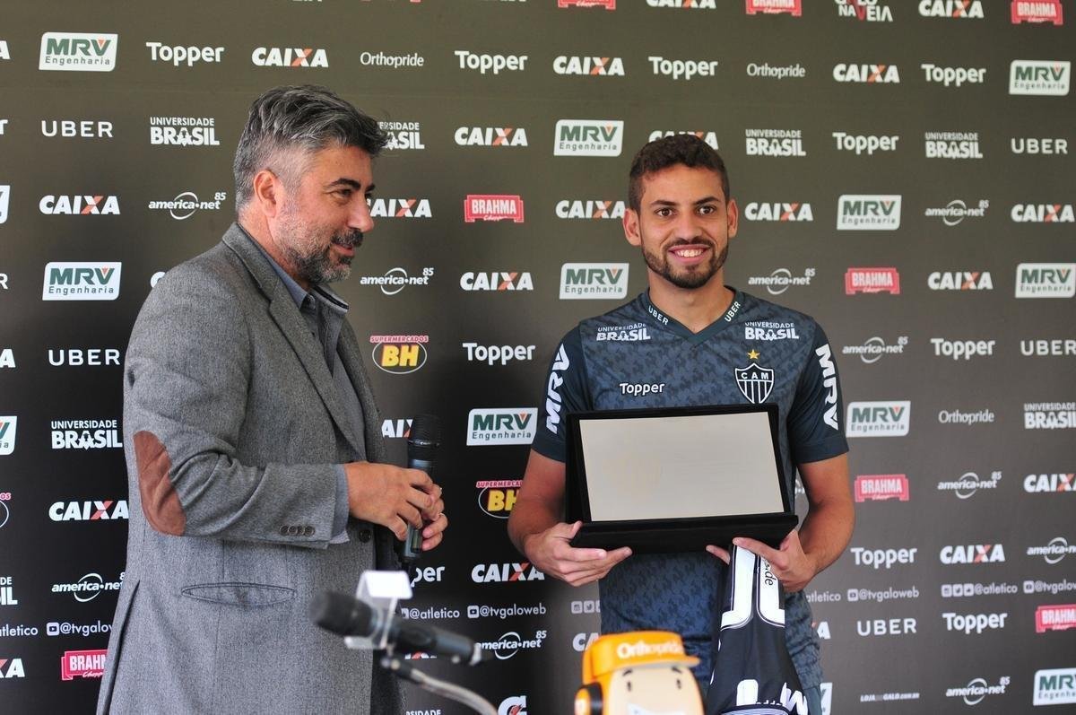 Gabriel completou 100 jogos pelo Atltico no empate por 0 a 0 com o San Lorenzo, no jogo de ida da Copa Sul-Americana, em 11 de abril