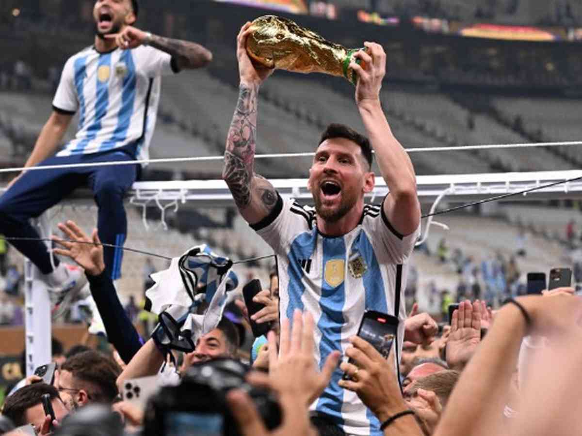 Veja fotos da comemoração dos jogadores da Argentina após o tri da