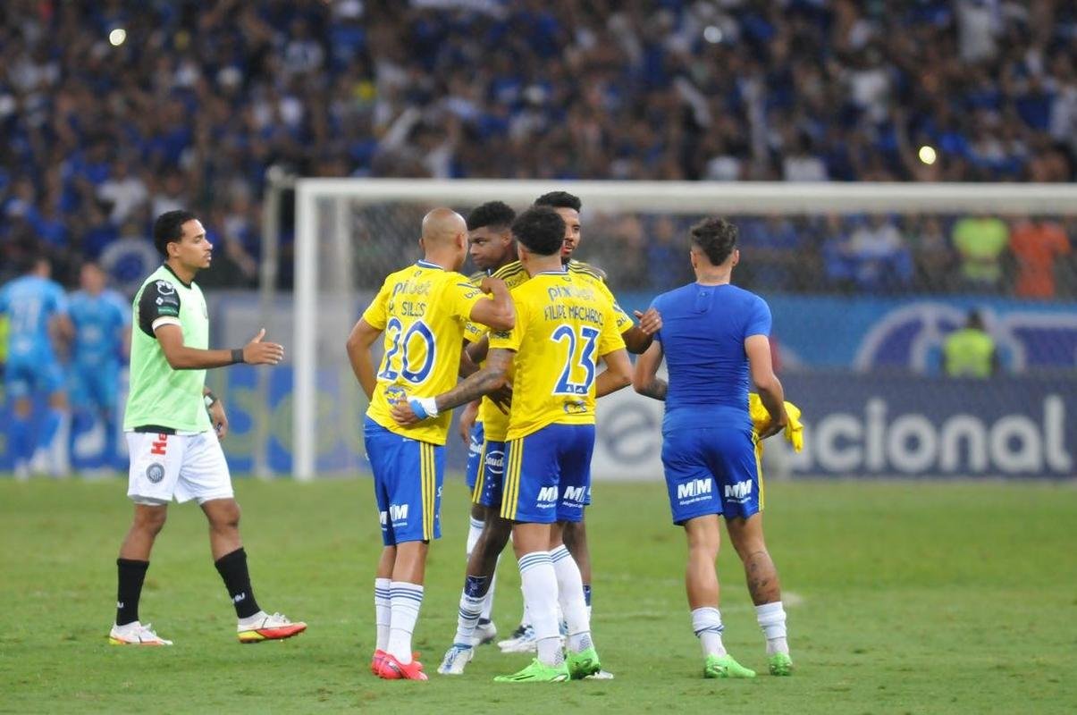 Fotos da grande festa da torcida e do time do Cruzeiro aps a vitria sobre o Operrio, por 1 a 0, que aproximou o time celeste do acesso  Srie A