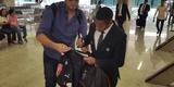 Jogadores do Atl�tico no Aeroporto Internacional de Confins durante embarque para o Chile