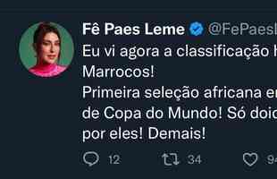 Atriz Fernanda Paes Leme escolhe seleo africana para vencer o Mundial