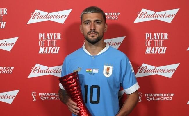 Arracascaeta, ex-Cruzeiro, foi eleito o melhor em campo da partida entre Uruguai e Gana