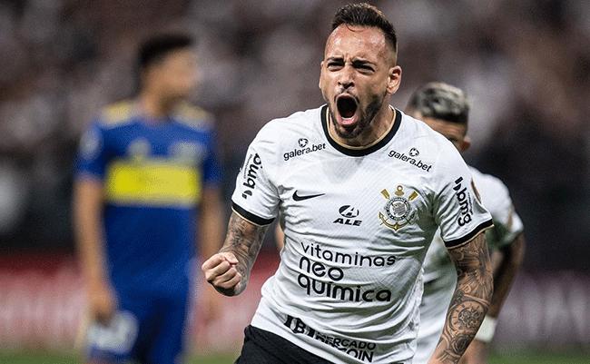 Maycon marcou um importante gol pelo Corinthians contra o Boca Juniors em 2022