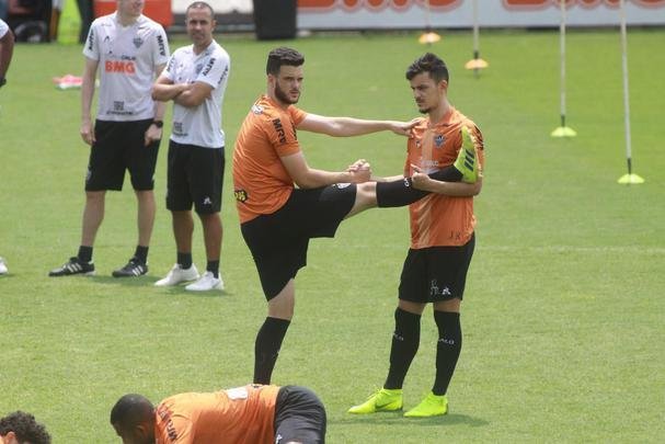 Treino do Atltico em preparao para o jogo de sbado, no Maracan