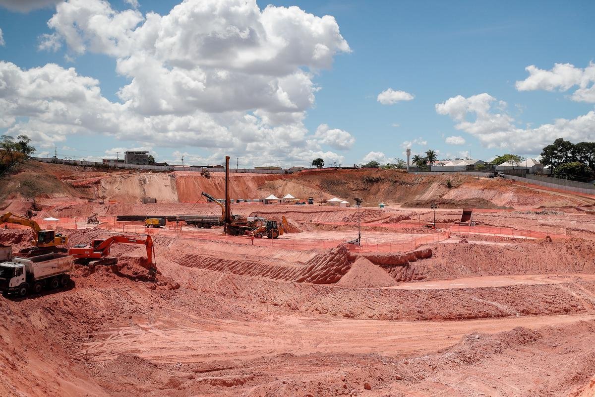 Atlético divulgou novas fotos das obras da Arena MRV
