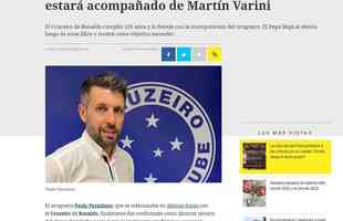 Treinador uruguaio foi anunciado pelo Cruzeiro nessa segunda (03/01)