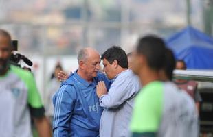 Adilson Batista e Luiz Felipe Scolari se enfrentaram pela quarta vez na histria, como tcnicos, e viram Amrica e Palmeiras empatar por 0 a 0, no Independncia. Veja as reaes dos dois comandantes