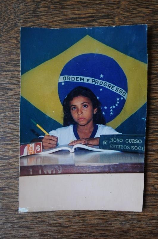 Nesta foto rara, Marta na escola, em perodo anterior  passagem pelo Santa Cruz