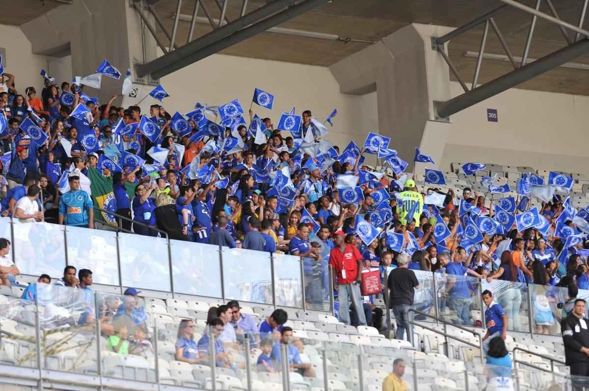 Torcedores de Cruzeiro e Botafogo, no Mineiro, em duelo pela 19 rodada do Brasileiro