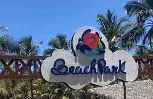 Goleiro postou foto no parque aqutico Beach Park, em Aquiraz, municpio vizinho  Fortaleza, no Cear