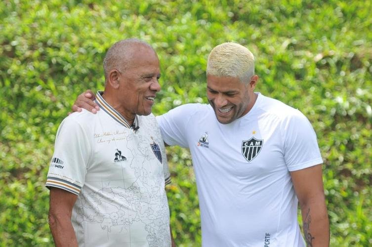Encontro dos campees brasileiros pelo Atletico, Dad Maravilha e Hulk, na Cidade do Galo. 
