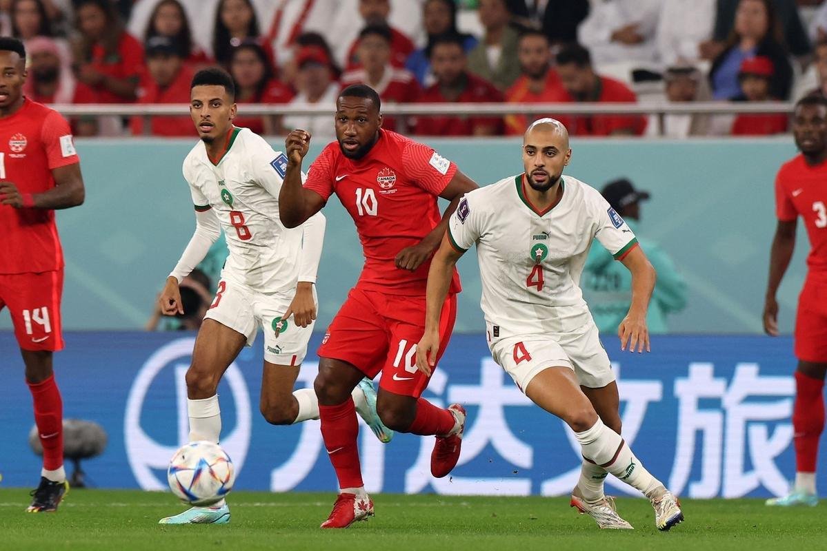 No Estdio Al Thumama, Canad e Marrocos se enfrentam pela ltima rodada do Grupo F da Copa do Mundo do Catar
