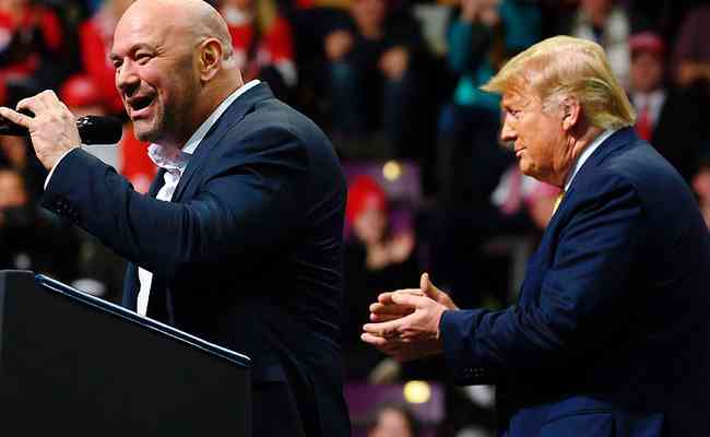 Amigos de longa data, Dana White e Donald Trump devero se encontrar no UFC 264