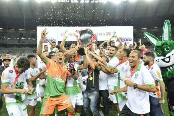 Imagens da comemorao do Amrica com a conquista do ttulo