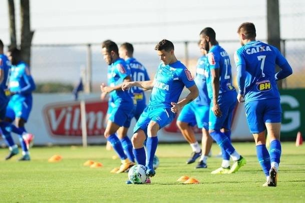 Fotos do ltimo treino do Cruzeiro antes do jogo contra o Grmio pela Primeira Liga (Gladyston Rodrigues/EM D.A Press)