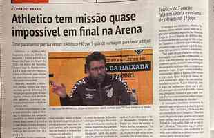 Bem Paran: 'Athletico tem misso quase impossvel na Arena'