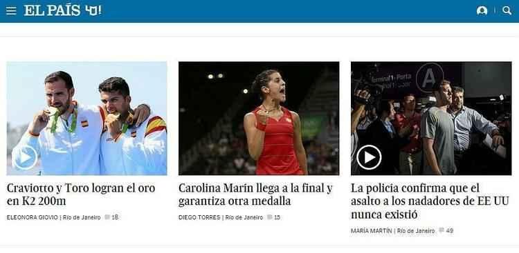 El País, Espanha: 'A polícia confirma que o assalto aos nadadores dos EUA nunca existiu'