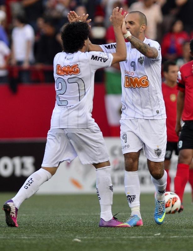 Quartas de final da Copa Libertadores de 2013 - No primeiro jogo contra o Tijuana, no Mxico, o Galo comeou perdendo por 2 a 0, mas buscou o empate no segundo tempo com Diego Tardelli e Luan.