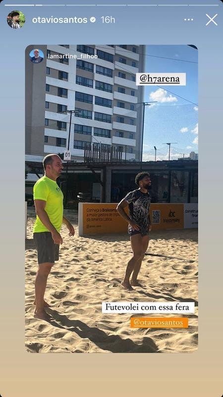 Entusiasta do futevlei, Otvio seguiu praticando o esporte na viagem ao Nordeste.