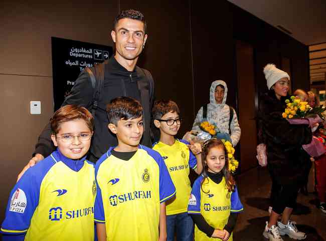 Cristiano Ronaldo na chegada ao Al Nassr