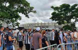 Chegada da torcida do Atltico ao Mineiro para a final da Copa do Brasil, contra o Athletico-PR