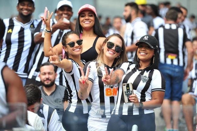 Torcida do Atltico no jogo de ida da final da Copa do Brasil de 2021, contra o Athletico-PR, no Mineiro, em BH