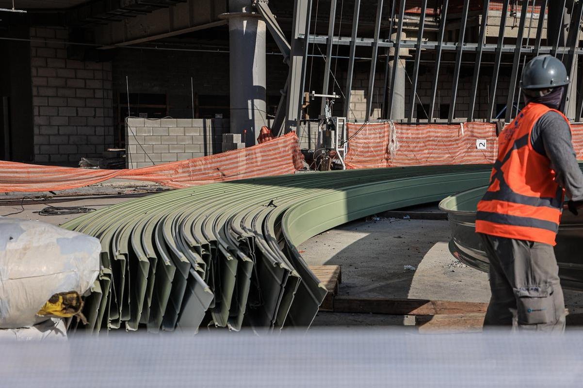 Arena MRV segue em ritmo acelerado de obras. Previso de concluso do estdio foi atualizada para dezembro.