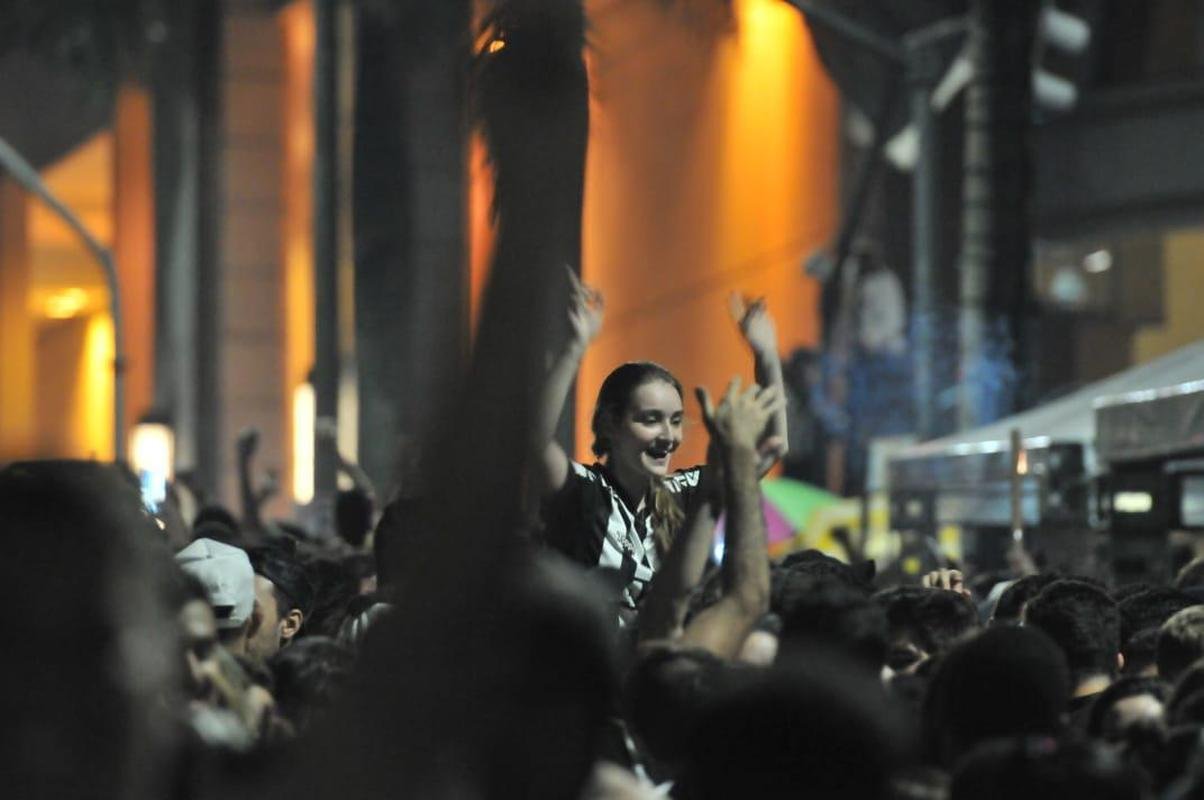Festa da torcida pelo bicampeonato brasileiro do Atltico na sede do clube, no bairro de Lourdes, em BH