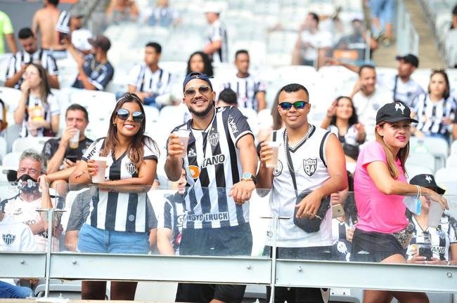Torcida do Atltico no jogo de ida da final da Copa do Brasil de 2021, contra o Athletico-PR, no Mineiro, em BH